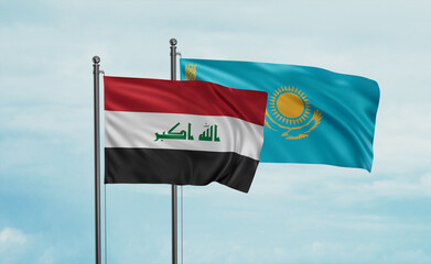 Kazakhstan and Iraq flag