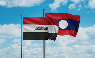 Laos and Iraq flag
