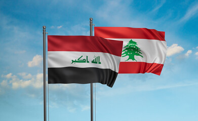 Lebanon and Iraq flag