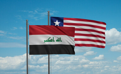 Liberia and Iraq flag