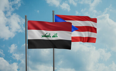 Puerto Rico and Iraq flag