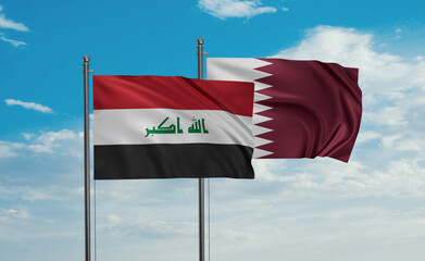 Qatar and Iraq flag