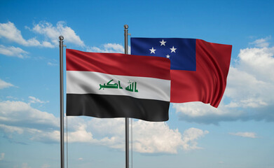 Samoa and Iraq flag