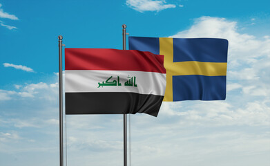Sweden and Iraq flag