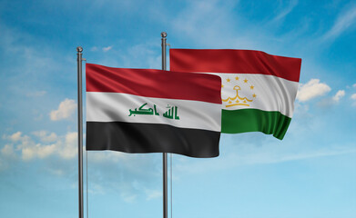 Tajikistan and Iraq flag