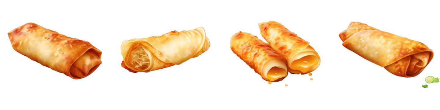 Egg Roll clipart collection, vector, icons isolated on transparent background