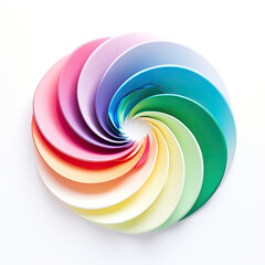 colorful spiral swirl on white background