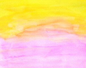 watercolor brush yellow orange pink paint background