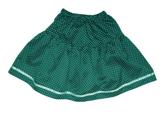 Child or woman's polka-dot skirt. Isolated on white background