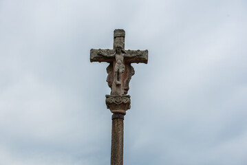 Walking as pilgrim a part of the "Camino" to Santiago