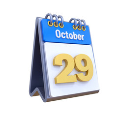 29 October Calendar