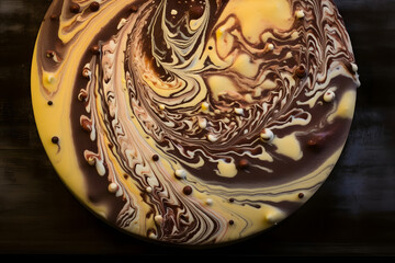 Marbled Cheesecake, swirled creamy delight