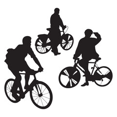 Obraz premium bicycles sillhouette and vector