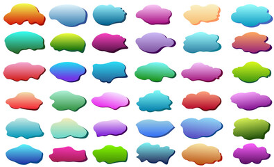 Set of colorful speech bubbles. Quotes frames. remark, mention quotations frame, callout text template. Talk, citation memo or dialog box bubble. Isolated White background. Vector, illustration.
