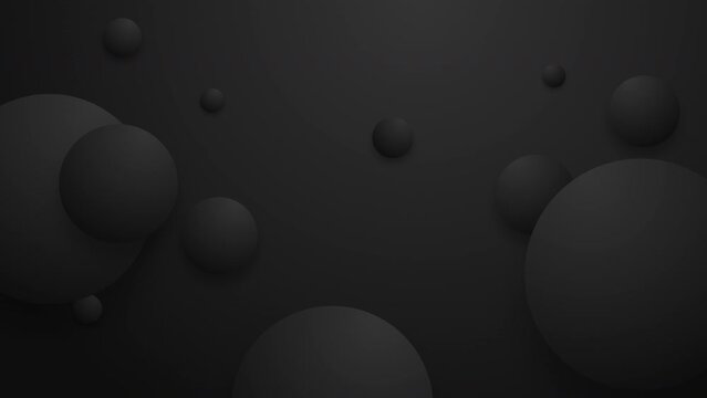 Animation of an abstract black background with spheres.