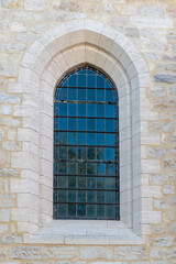 Fototapeta na wymiar window in the old building,Gothic style arched window,Church window
