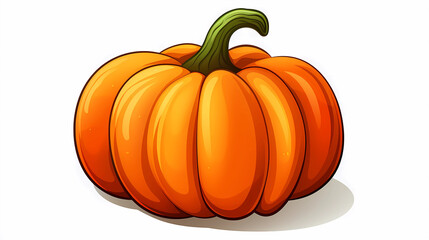 Hand drawn cartoon pumpkin illustration
