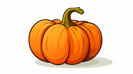 Hand drawn cartoon pumpkin illustration
