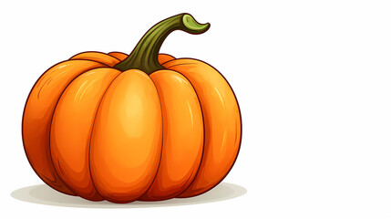 Hand drawn cartoon pumpkin illustration
