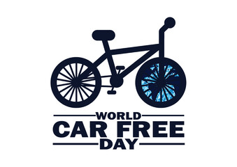 Fototapeta na wymiar World Car Free day Vector illustration. Suitable for greeting card, poster and banner