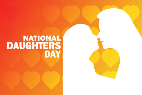 Vector illustration of a background for National Daughters Day. Suitable for greeting card, poster and banner