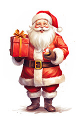 Santa Claus, pop surrealism cartoon style illustration