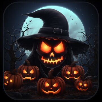 halloween night scary pumpkin poste wallpaper