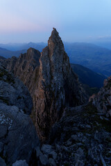 Landscape in the Swiss alps in the early morning