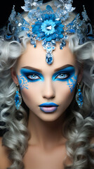 Creative Makeup.  High Fashion model