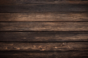 Fototapeta premium Old wooden wall, hardwood, dark old wood background. Wood texture background, brushed wood tinted with dark polish.
