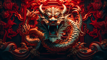 Golden Dragon Zodiac Symbol