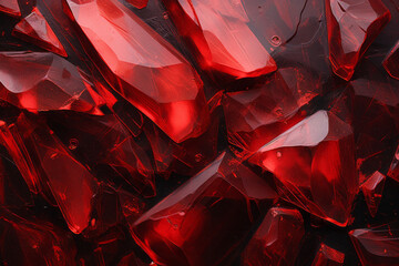 Gemstone Marvel: A 3D Texture Rendering of a Translucent Red Ruby - Capturing the Lustrous Beauty and Texture of a Precious Stone