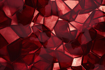 Radiant Ruby Elegance: Shimmering Red Transparent Stones Rendered to Perfection - A Luxurious Texture of Ruby Splendor