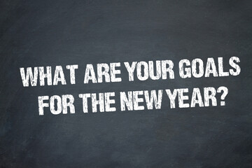 Fototapeta na wymiar what are your goals for the new year? 
