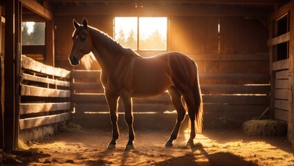 "Harmony in the Stall: A Tranquil Bond Between Horse and Human"