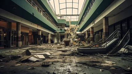 Poster Abandoned shopping mall building © Ruslan Gilmanshin
