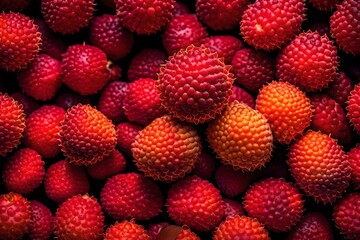 background of ripe lychees
