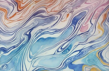 Fototapeta premium Abstract Liquid Marble Texture Ink Ripples Watercolor Design Background