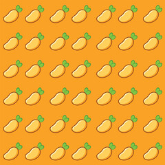 Beautiful colorful mango fruit background in pattern