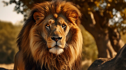 Naklejka na ściany i meble African Safari Highlight: The Stalking Lion