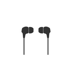 Earphones icon flat vector sign