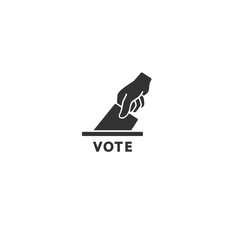 Election box icon. Minimal thin line design. Vector outline icons sign