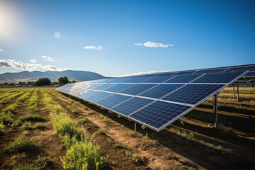 Solar panels system power generators from sun.