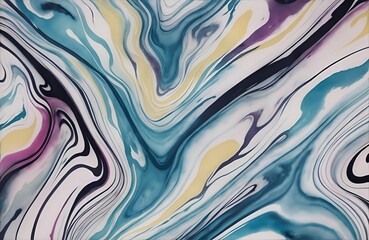 Obraz premium Abstract Liquid Marble Texture Ink Ripples Watercolor Design Background