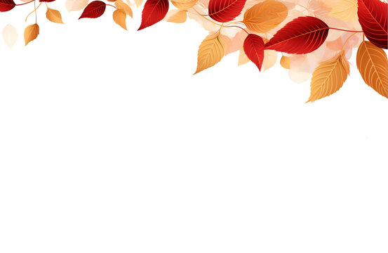 isolated autumn leaves  on transparent background