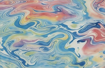 Fototapeta na wymiar Abstract Liquid Marble Texture Ink Ripples Watercolor Design Background