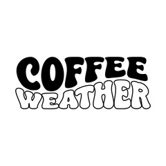Coffee Weather Vector Design on White Background