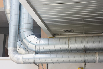 Large air conditioner ventilation ducts