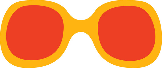 Hippie groovy sunglasses. Vector illustration.