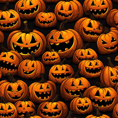 halloween pumpkin seamless pattern